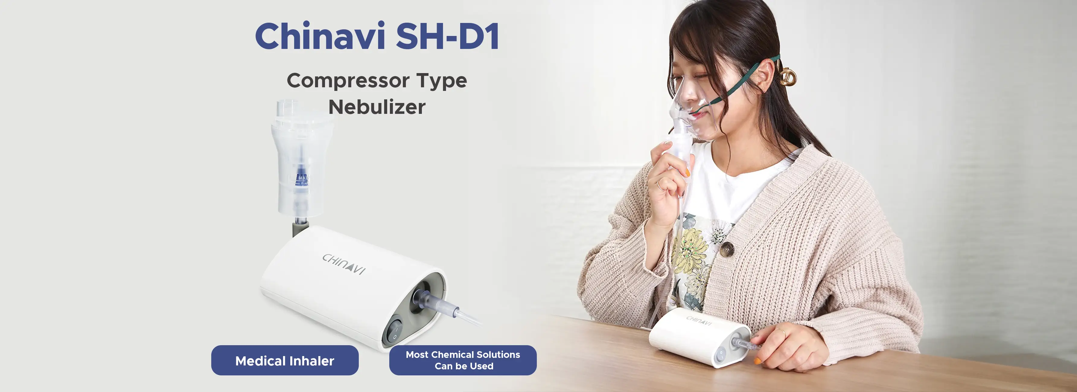 imed,interlinkmedical,chinavi,sh-d1,Compressor type nebulizer,Medical Inhaler, Most Chemical Solutions Can be Used